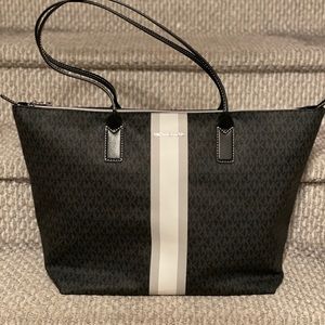 Michael Kors Large Logo Stripe Tote Travel MK NWT